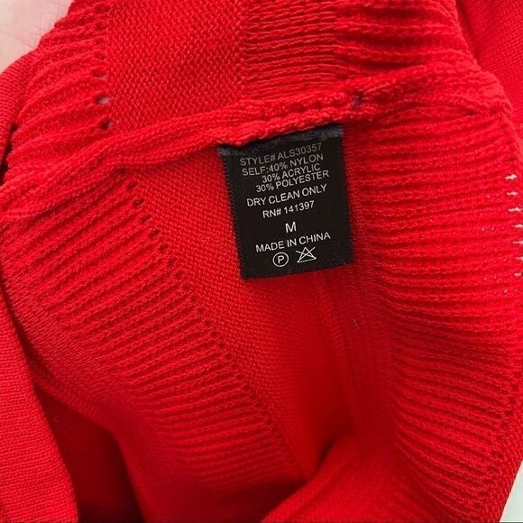 𝅺astr The Label Crop Top Knit Bodycon Skirt Set Red M - Picture 8 of 9